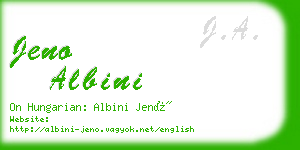 jeno albini business card